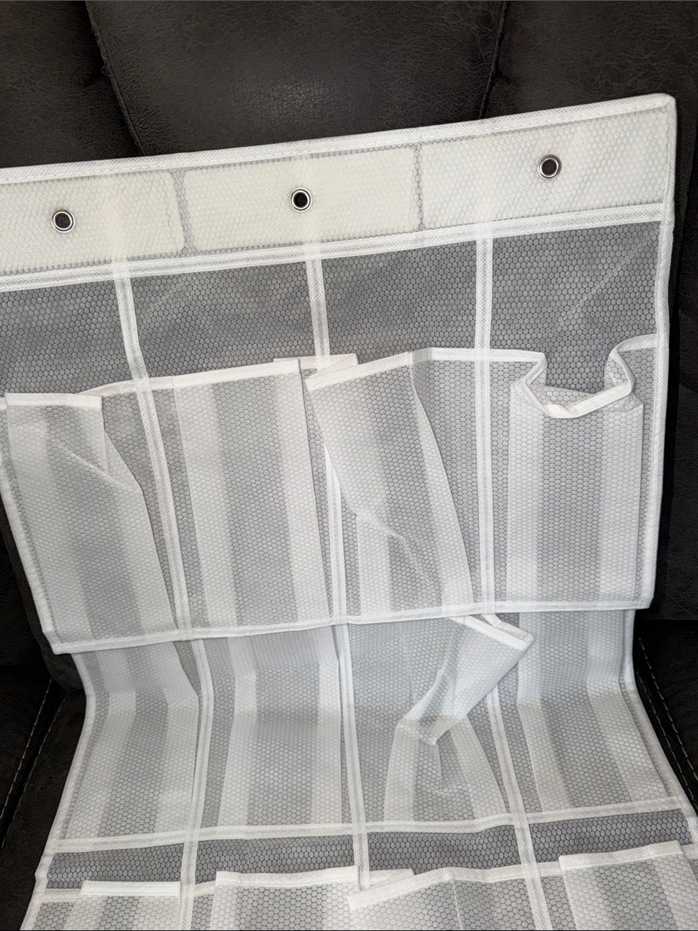 White Mesh Over-the-Door 10 pocket Organizer - Home Storage & Organization